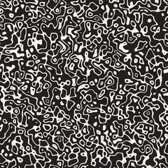 Noise Grunge Abstract Texture. Vector Seamless Black And White Pattern.