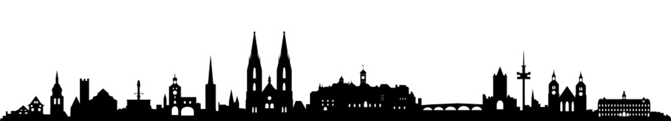 Fototapeta premium Skyline Regensburg