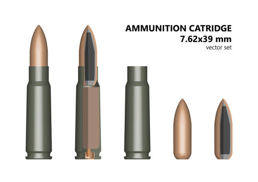 cartridge, bullet, cartridge, Kalashnikov, set, 7.62