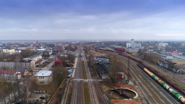 13248_Aerial_view_of_the_old_train_station_in_Tartu.mov