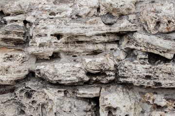 Laying of wild stone