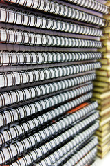 Stack of spiral notes