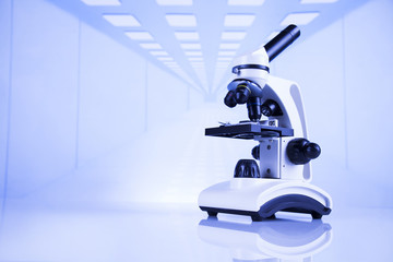Microscope in medical laboratory, Research and experiment