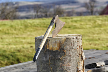 executioner's ax on the block