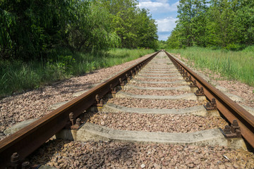 Chernobyl Nuclear Power Plant: Railroad heading to unfinished coolers of reactor 5