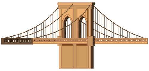 Big bridge on white background