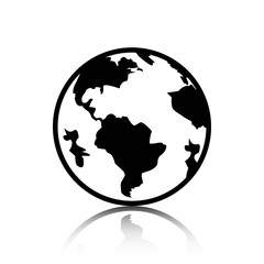 Fototapeta premium Earth icon stock vector illustration flat design