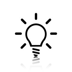 bulb icon stock vector illustration flat design