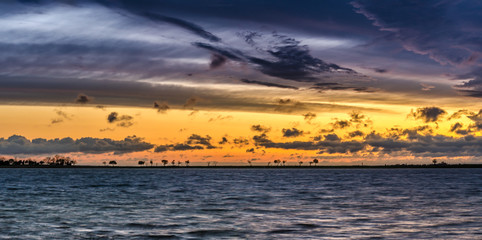 Yellow and blue sunset