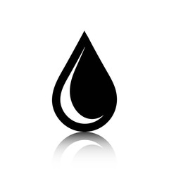 Drop icon, vector illustration. Flat design style