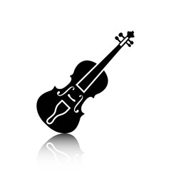 Obraz premium Violin icon stock vector illustration flat design