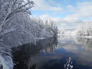 Winter Wonderland, Ice Storm New Hampshire Lake