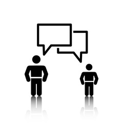 speaking of people, the chat icon stock vector illustration