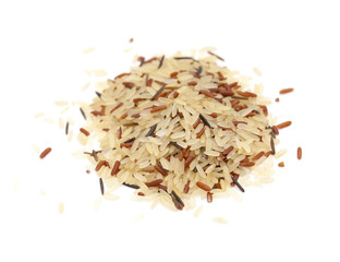 mixed rice isolated on white