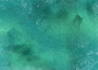 Abstract blue-emerald colored textured background to point