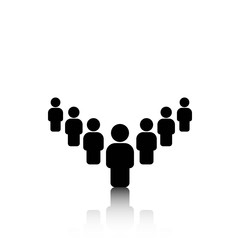 people with the leader icon stock vector illustration flat design