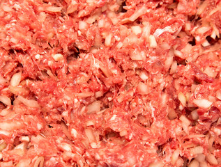 minced meat as a background