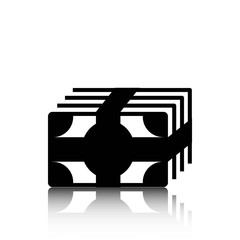 dollar money icon stock vector illustration flat design