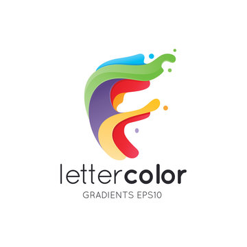 Colorful Letter F Logo Template