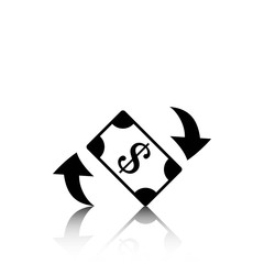 dollar money icon stock vector illustration flat design