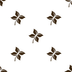 Fototapeta premium Seamless flower pattern on white background isolation branch