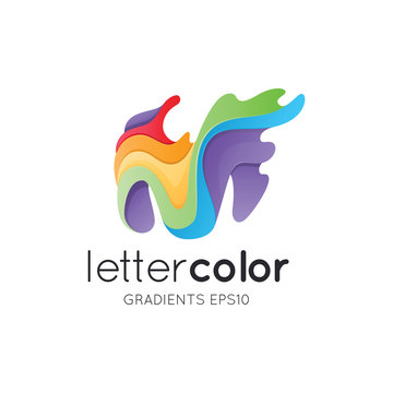 Colorful Letter M Logo Template