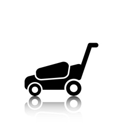 lawnmower icon stock vector illustration flat design