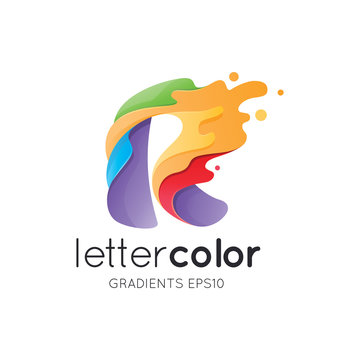 Colorful Letter R Logo Template