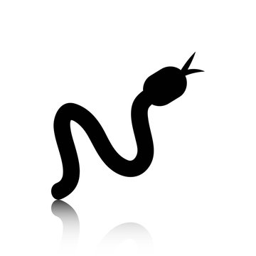 snake icon stock vector illustration flat design