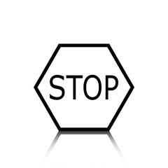 stop icon stock vector illustration flat design