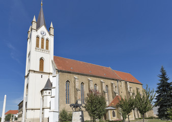 Fototapeta na wymiar Gothic Franciscan Parish Church in Kezsthely, Hungary.