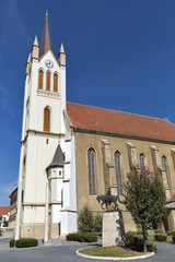Fototapeta premium Gothic Franciscan Parish Church in Kezsthely, Hungary.