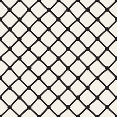 Vector Seamless Childlike Pattern. Monochrome Hand Drawn Geometric Shapes Texture
