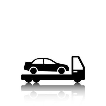 tow truck icon stock vector illustration flat design