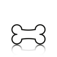 bone icon stock vector illustration flat design