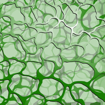 Abstract Cellular, Grid Pattern Spatial Structure With Shadows. 3D Vector Illustration.