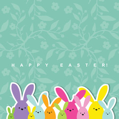 Easter card. Template.