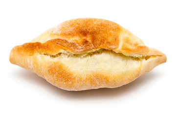 pies with cabbage on a white background