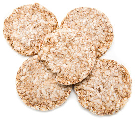 whole grain bread on a white background