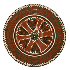 Plate painted, handmade