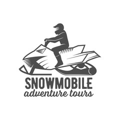snowmobile dadges logo, badge, emblem