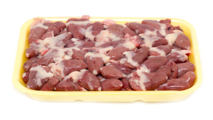 heart chicken on a white background