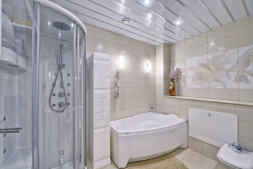 Russia Moscow Modern interior bathroom design urban real estate