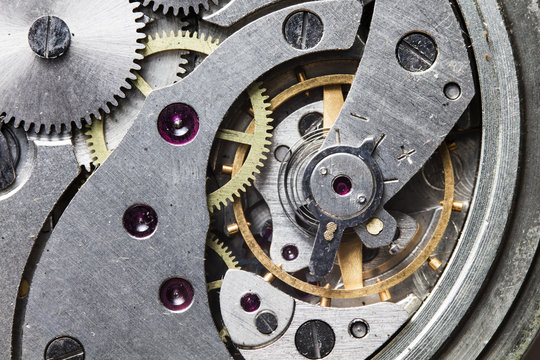 clockwork old mechanical USSR watch