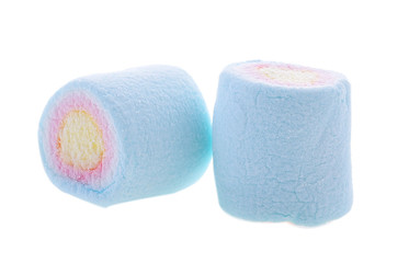 Marshmallow on white background