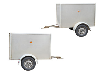 car trailer isolated on white background