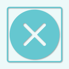 Check mark icon. shadow, No, reject negativity Vector illustration