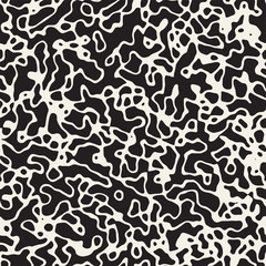 Noise Grunge Abstract Texture. Vector Seamless Black And White Pattern.
