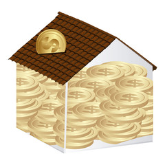 house save coins icon, vector illustration design