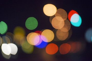 abstract blurry lights in the night